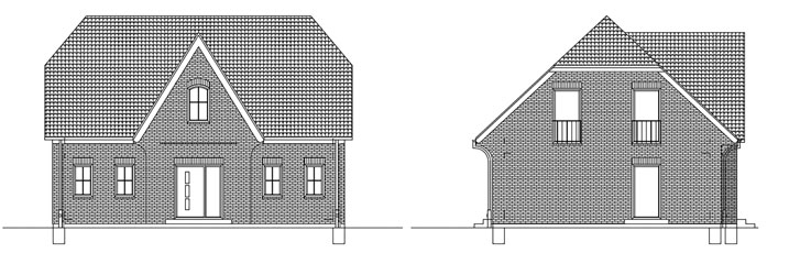 Haus-Holtsee-Ansichtszeichnung